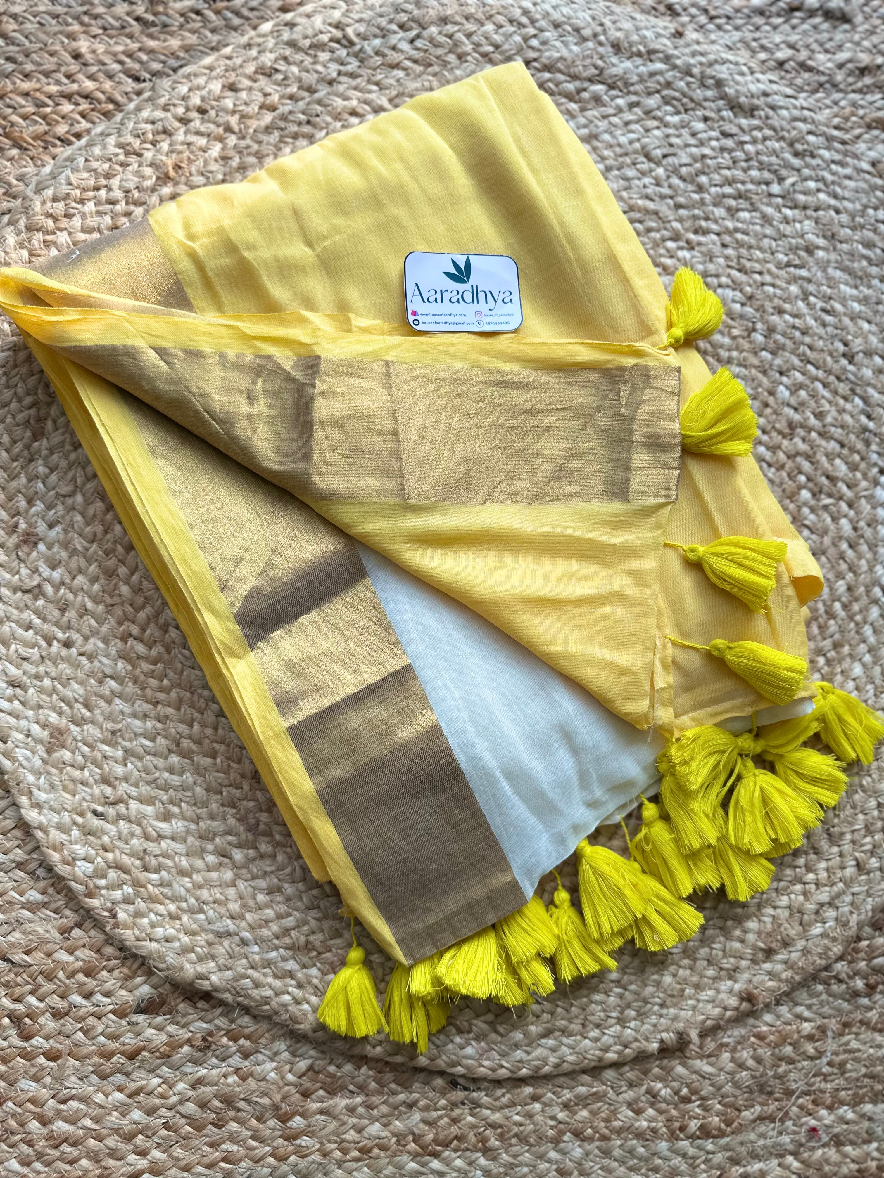 Half and half Pattern | Mul Cotton Saree