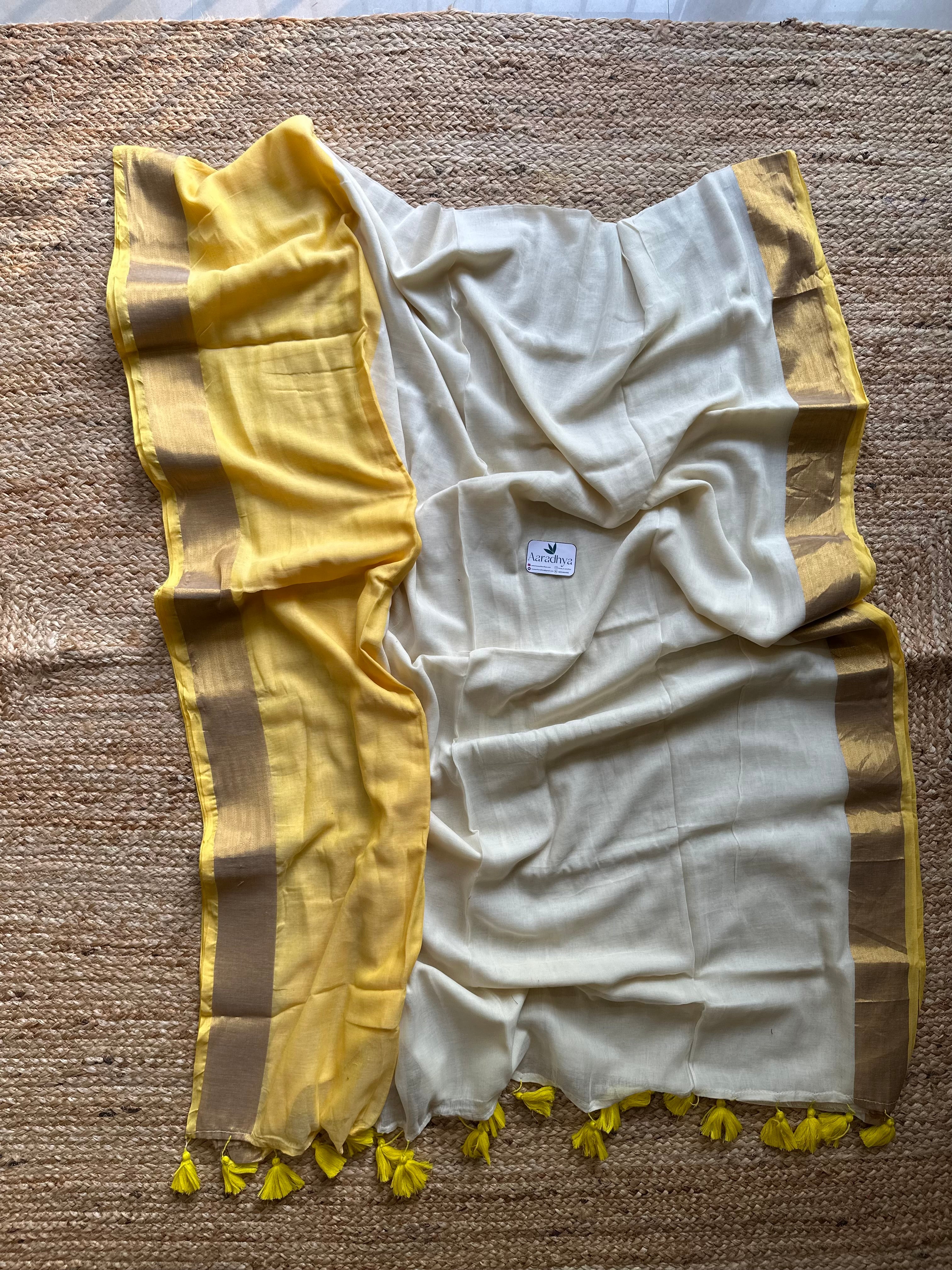 Half and half Pattern | Mul Cotton Saree