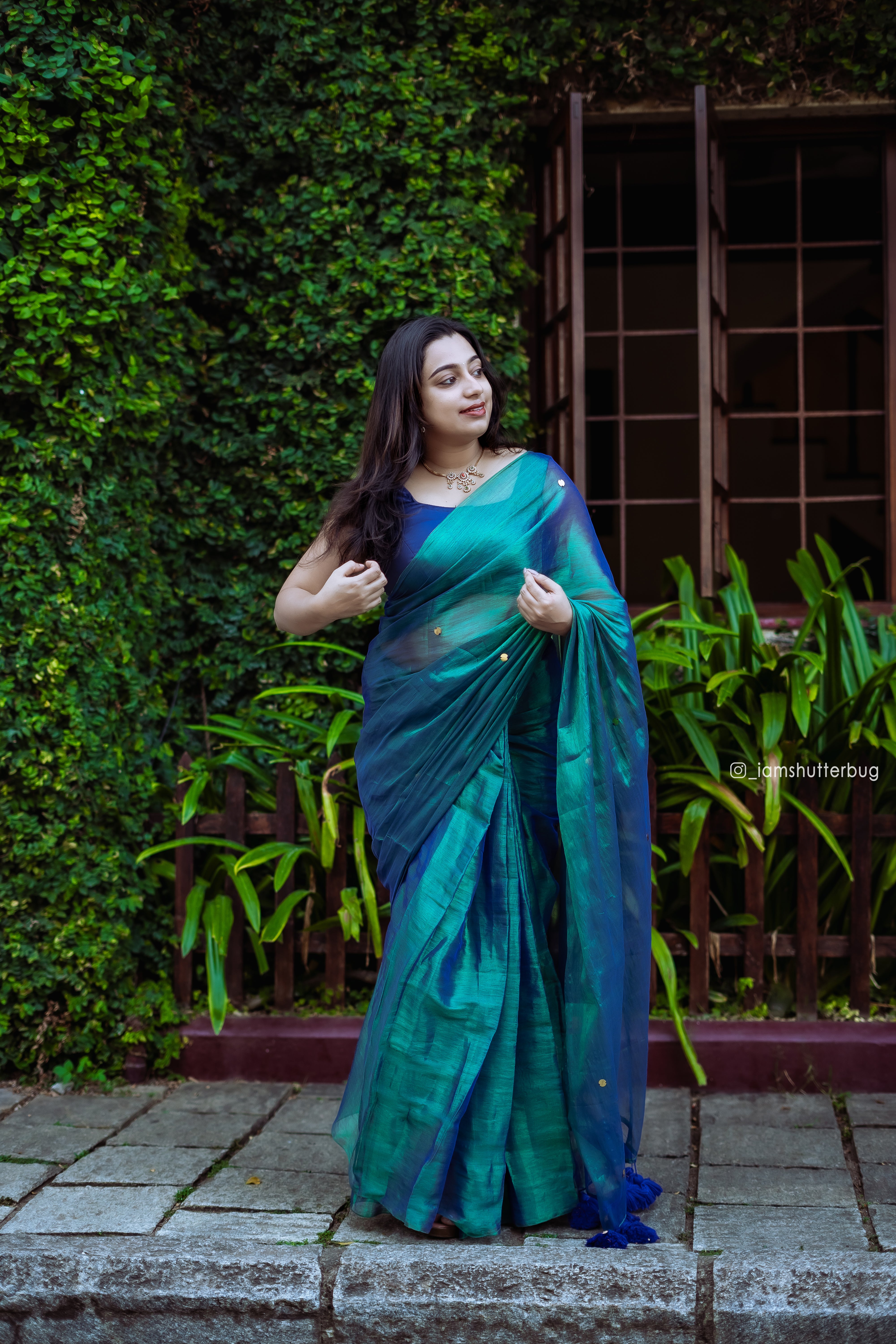 Peacock Tissue| Dual Tone Raga Tissue Saree
