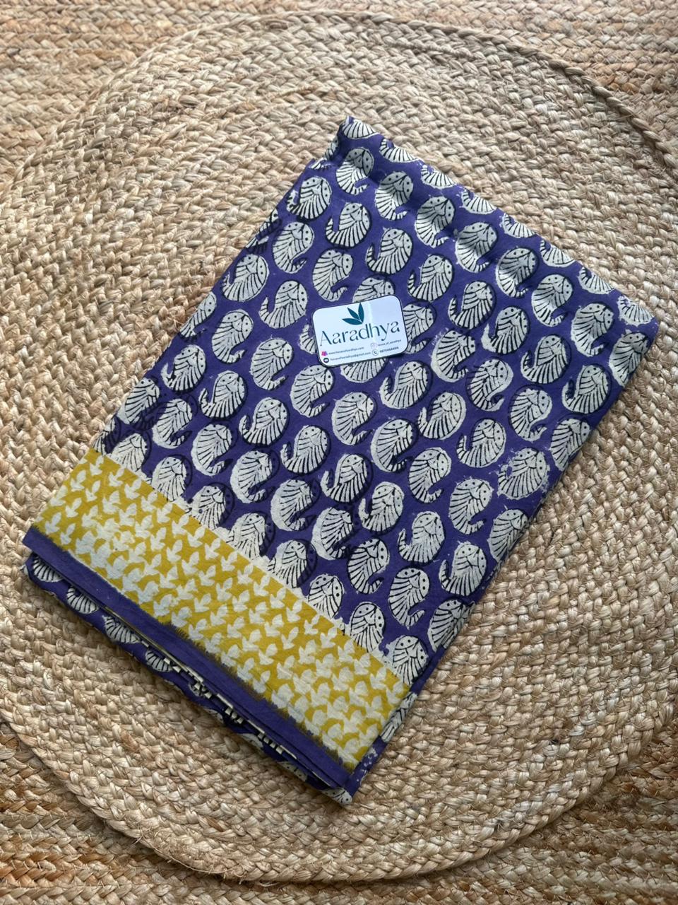 Hand Block Print | Mul Mul Cotton Saree