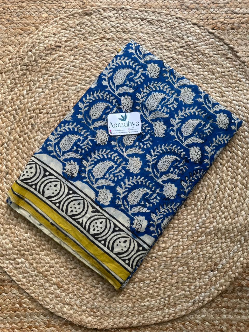 Hand Block Print | Mul Mul Cotton Saree