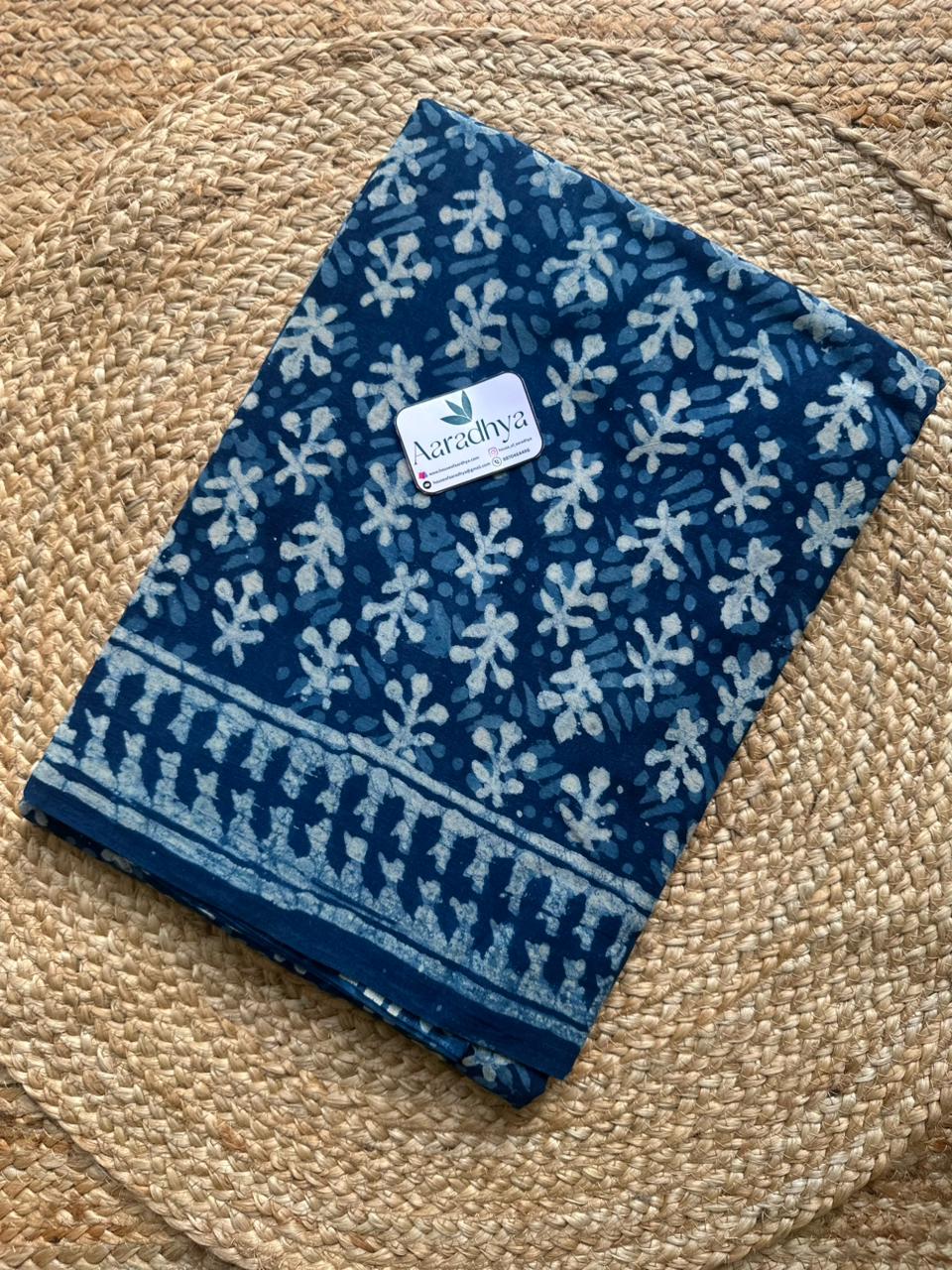 Hand Block Print | Mul Mul Cotton Saree