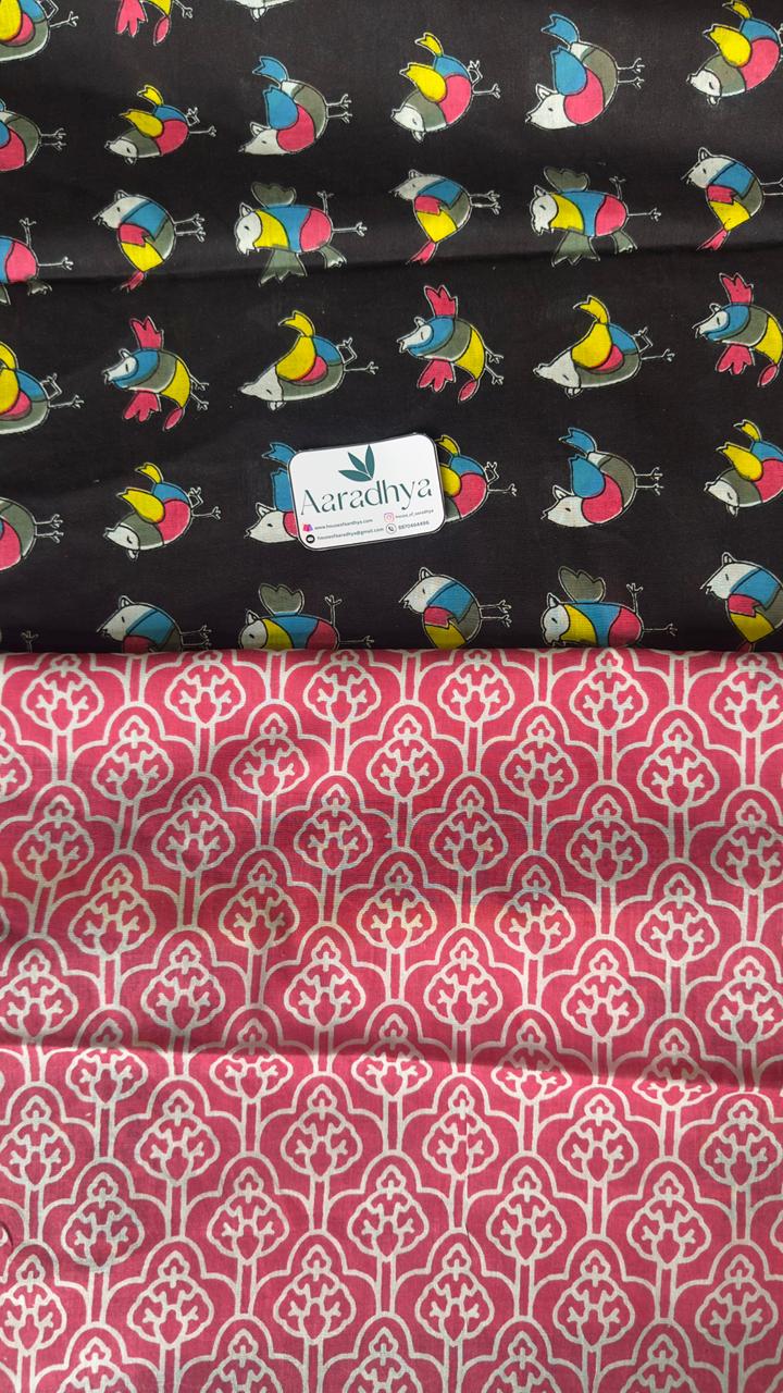 Quirky Print | Mul Mul Cotton Saree