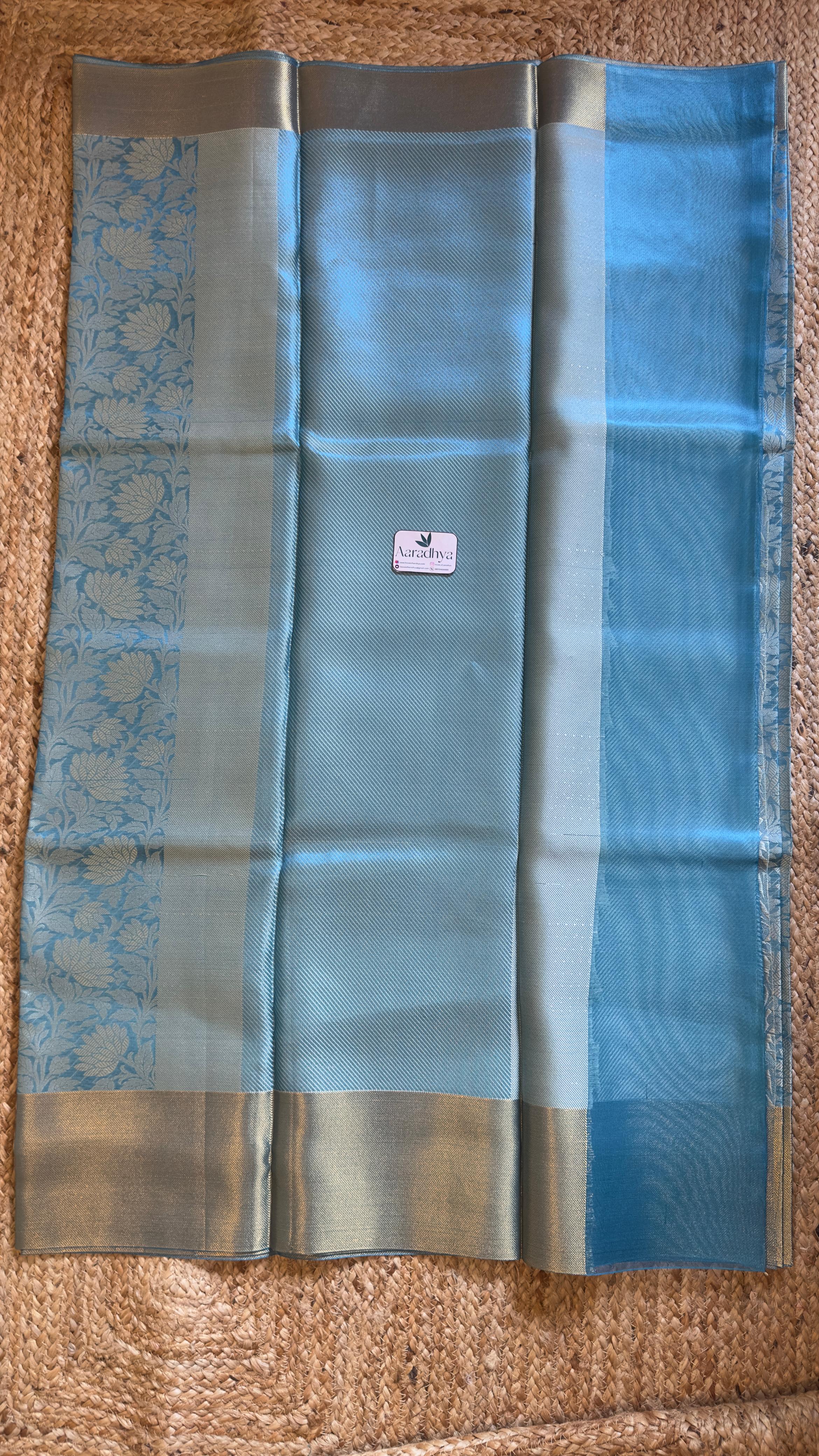 Blue Banarasi Tissue Saree