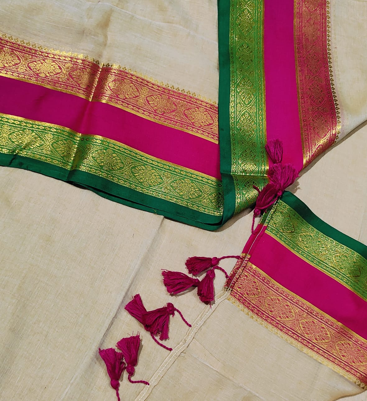 Kanchi Border Festive Saree | Mul Cotton Saree