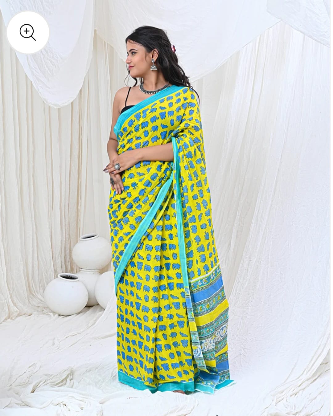 Quirky Print | Mul Mul Cotton Saree