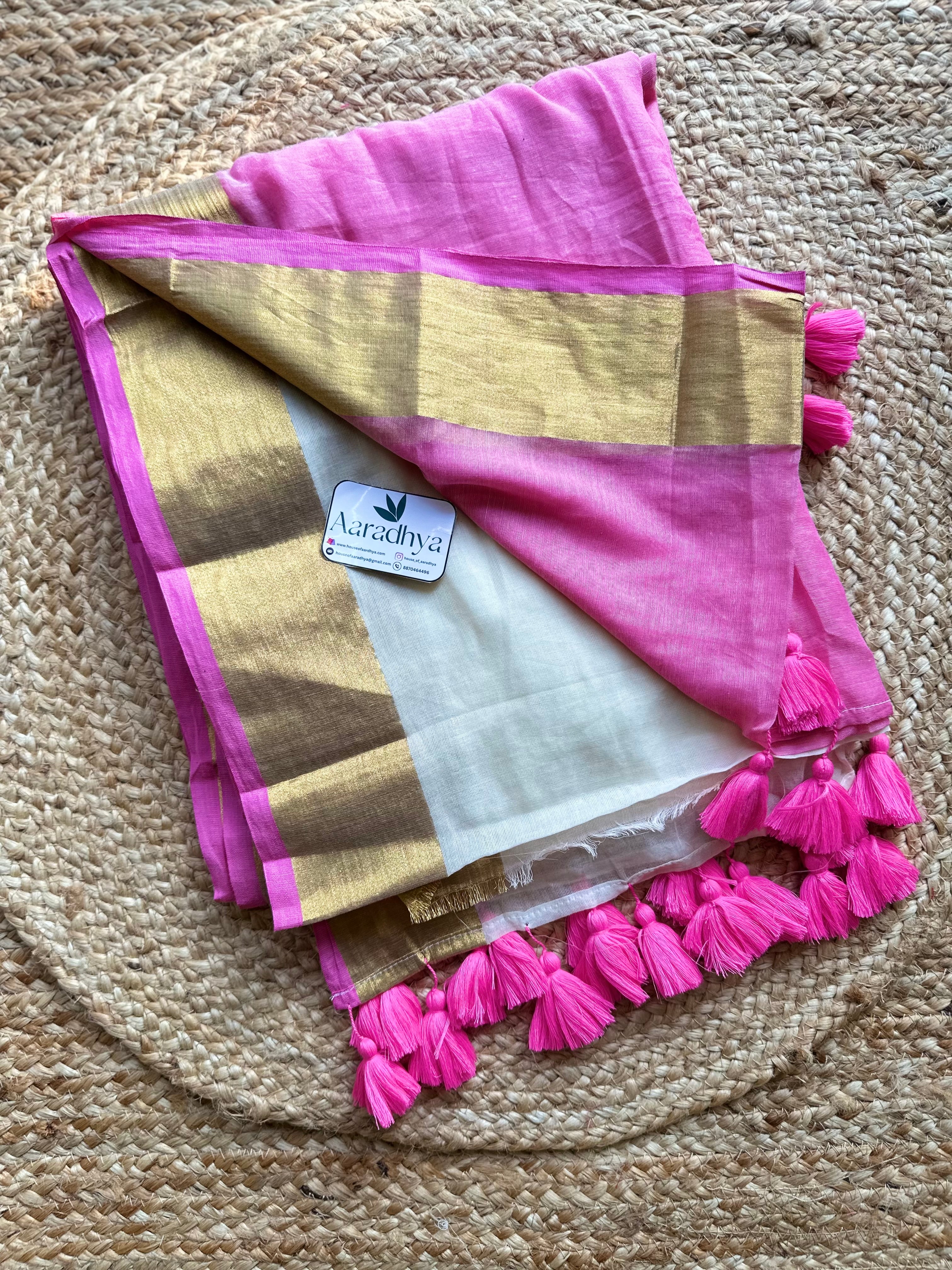 Half and half Pattern | Mul Cotton Saree