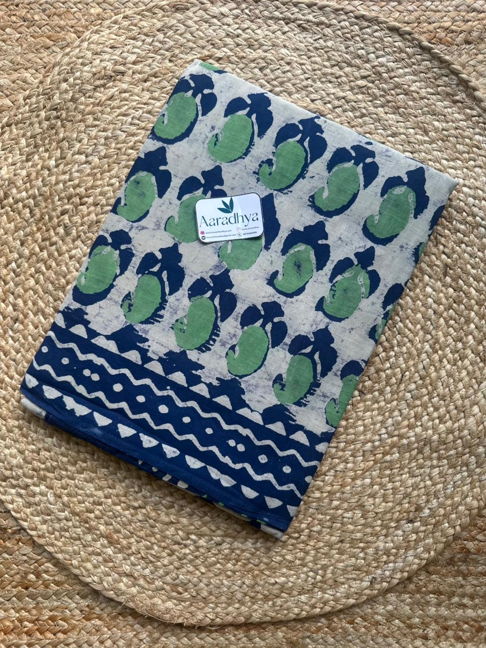 Hand Block Print | Mul Mul Cotton Saree