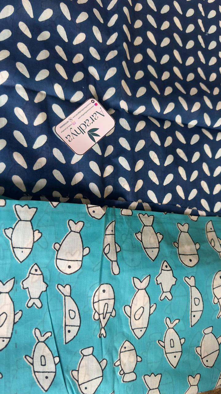 Quirky Print | Mul Mul Cotton Saree