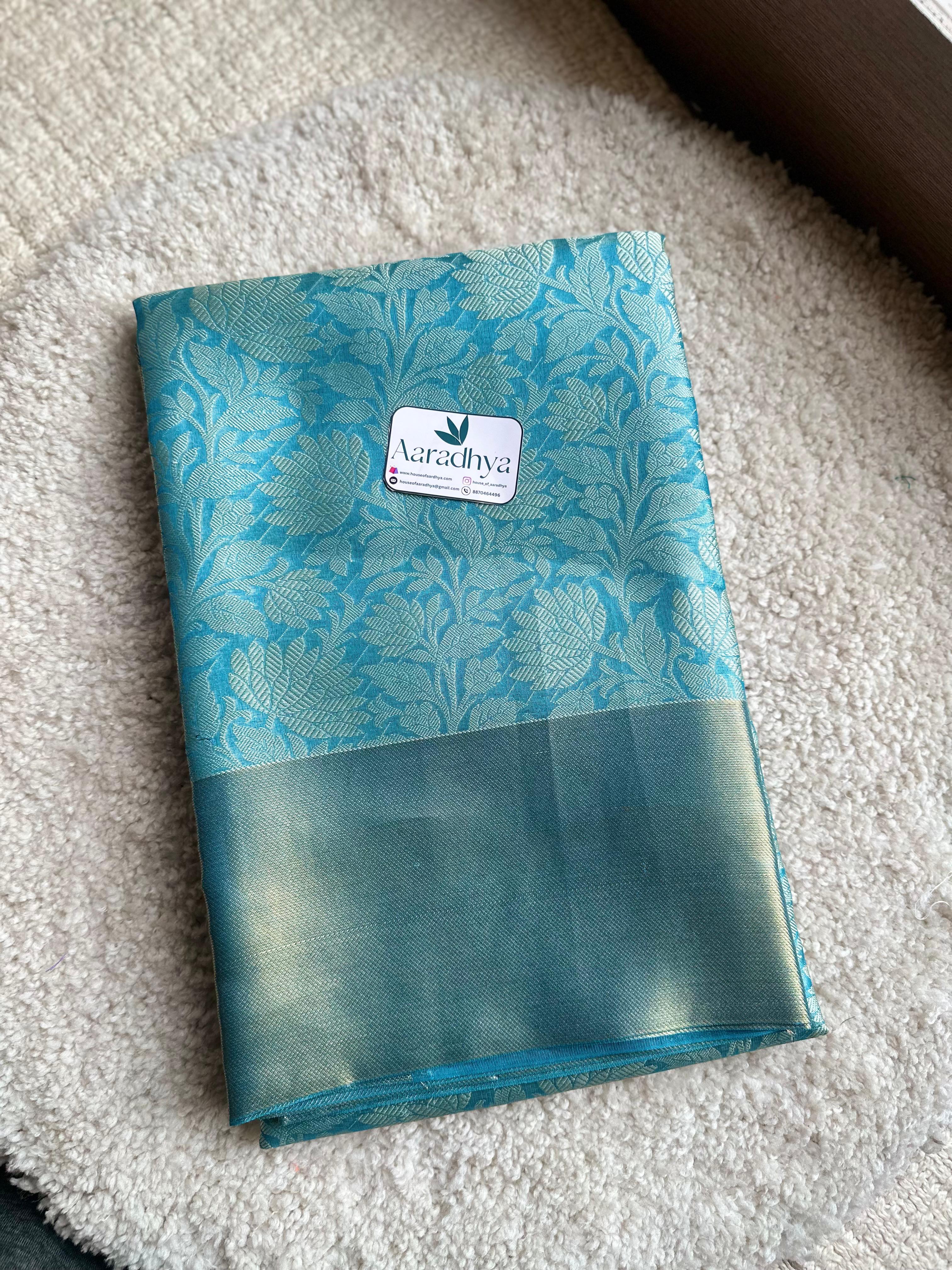 Blue Banarasi Tissue Saree