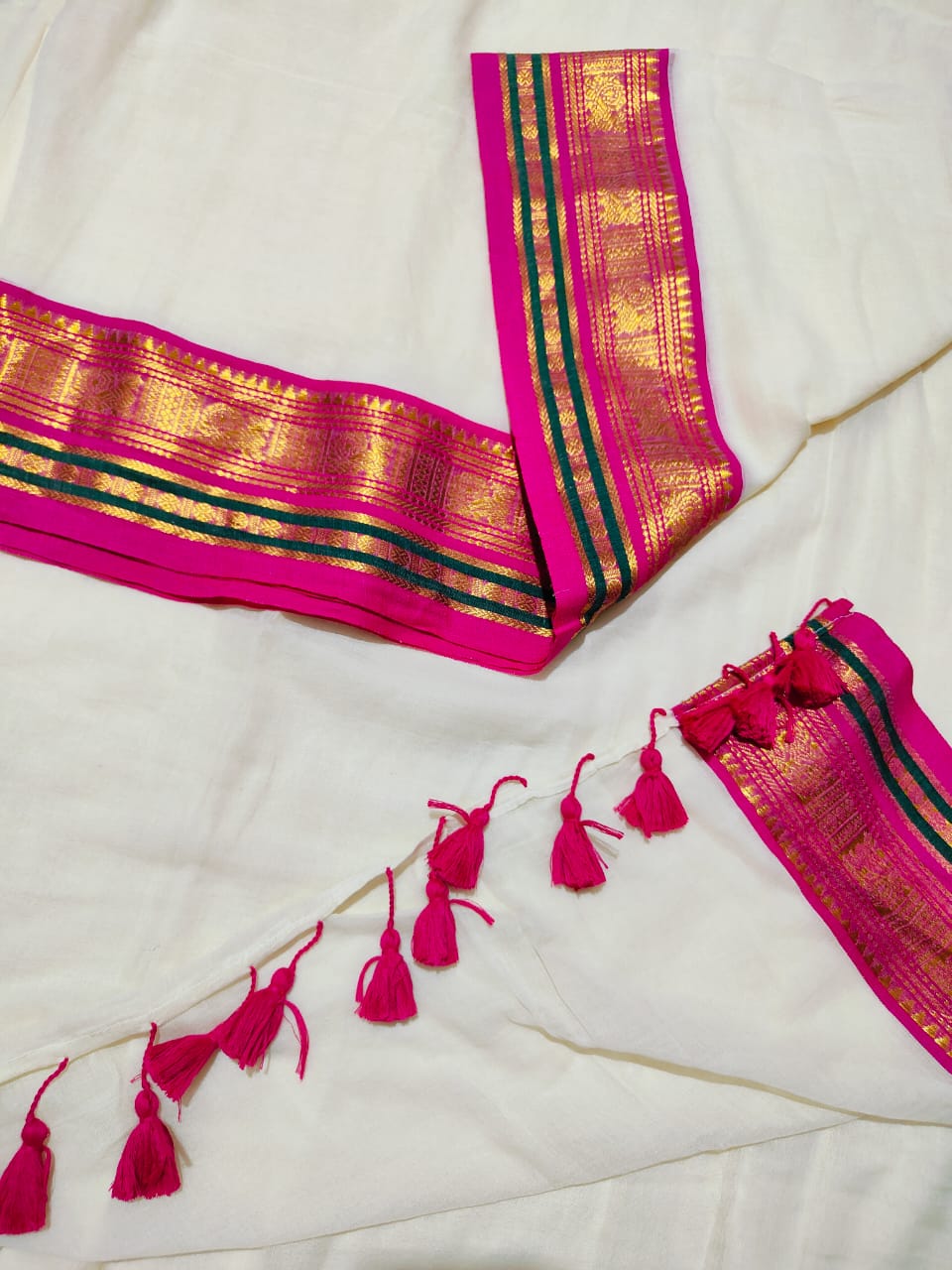 Kanchi Border Festive Saree | Mul Cotton Saree